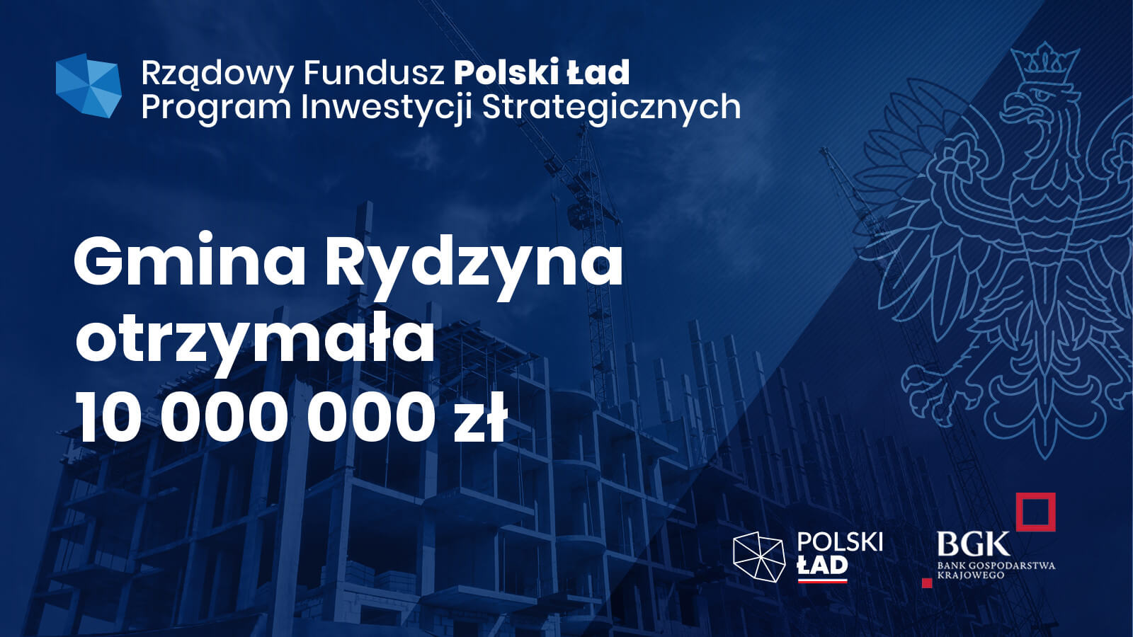 Dwa duże projekty w Gminie Rydzyna dofinansowane w ramach Polskiego Ładu